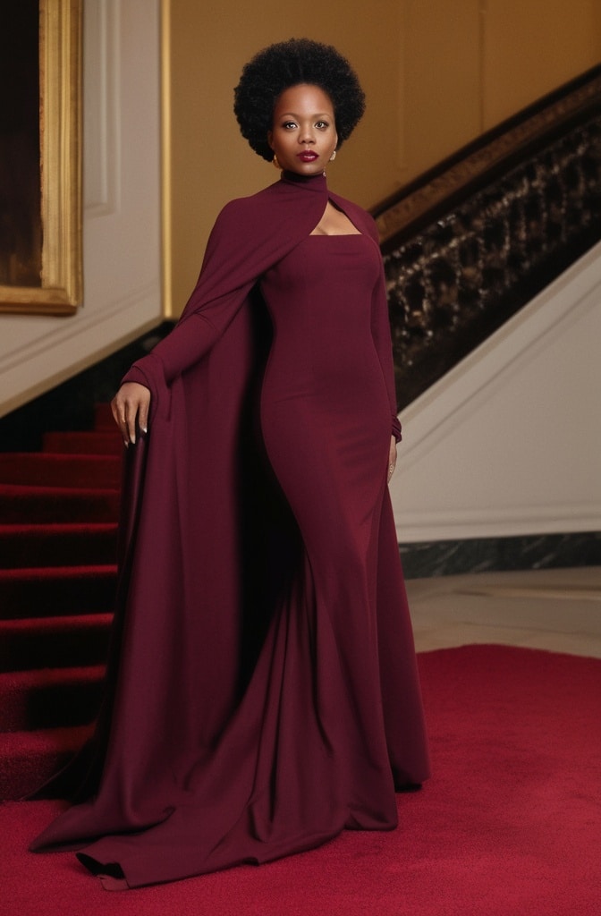 Dramatic Cape Dress