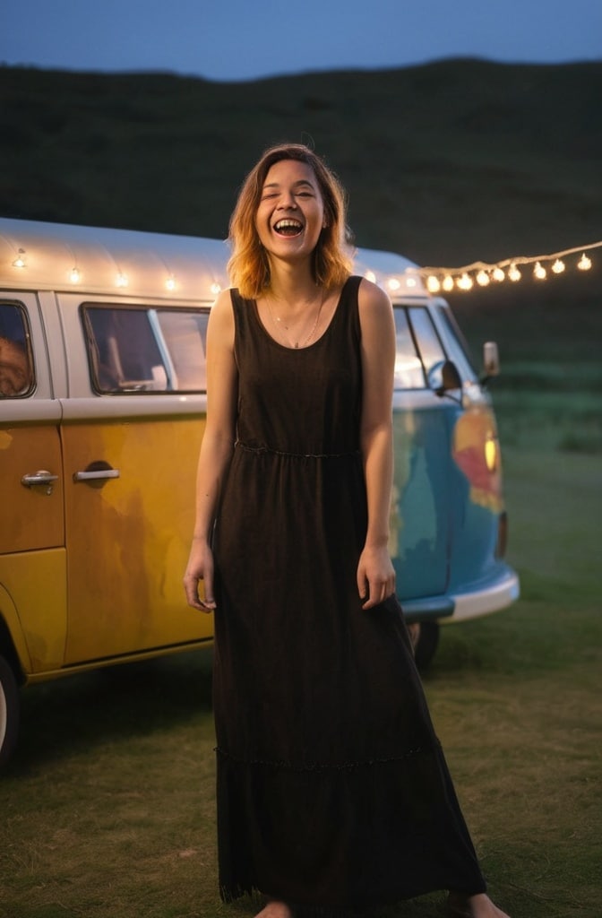Fringe Vest & Simple Maxi Dress