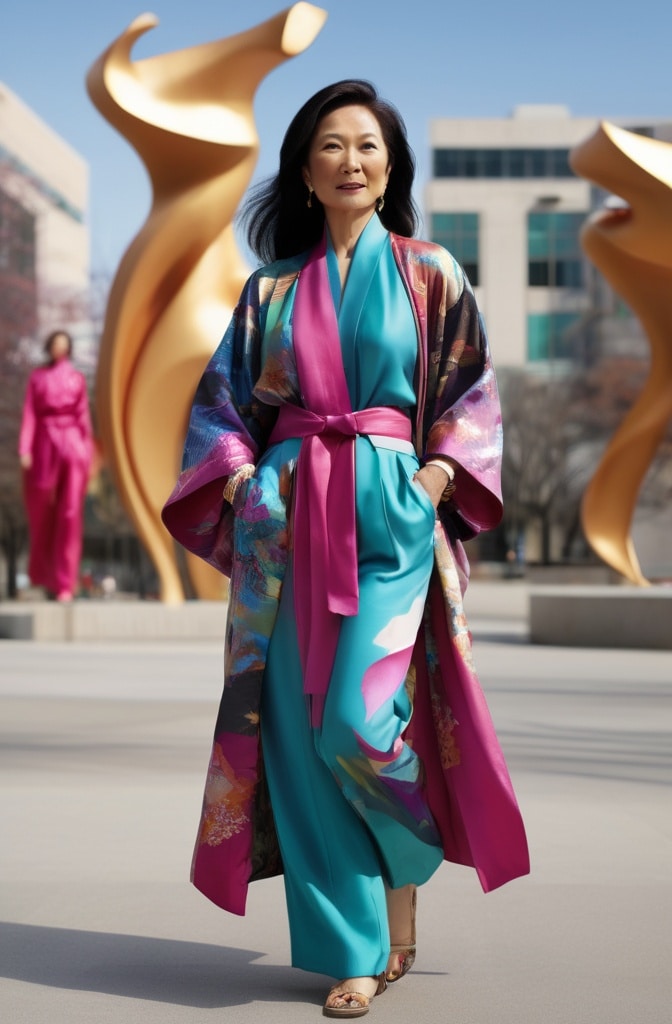 Printed Silk Ensemble