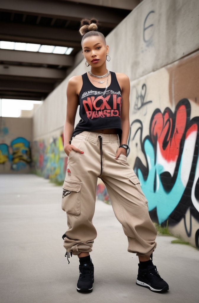 Cargo Pants and Crop Top