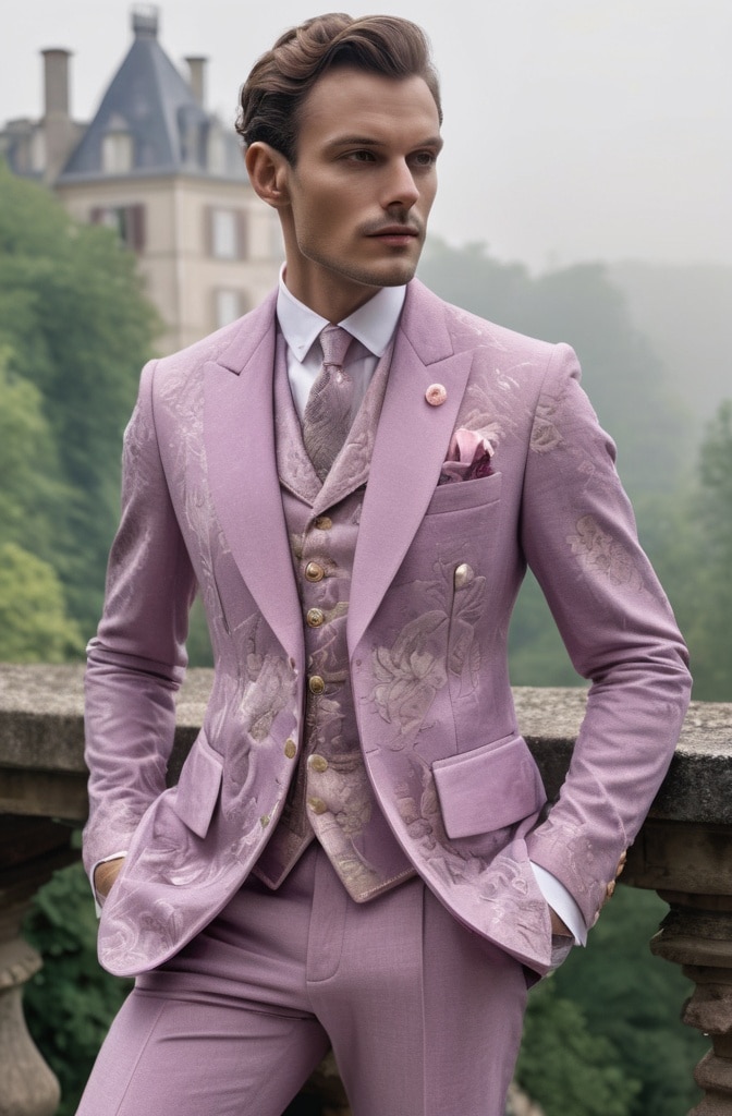 Menswear with Rococo Flourishes