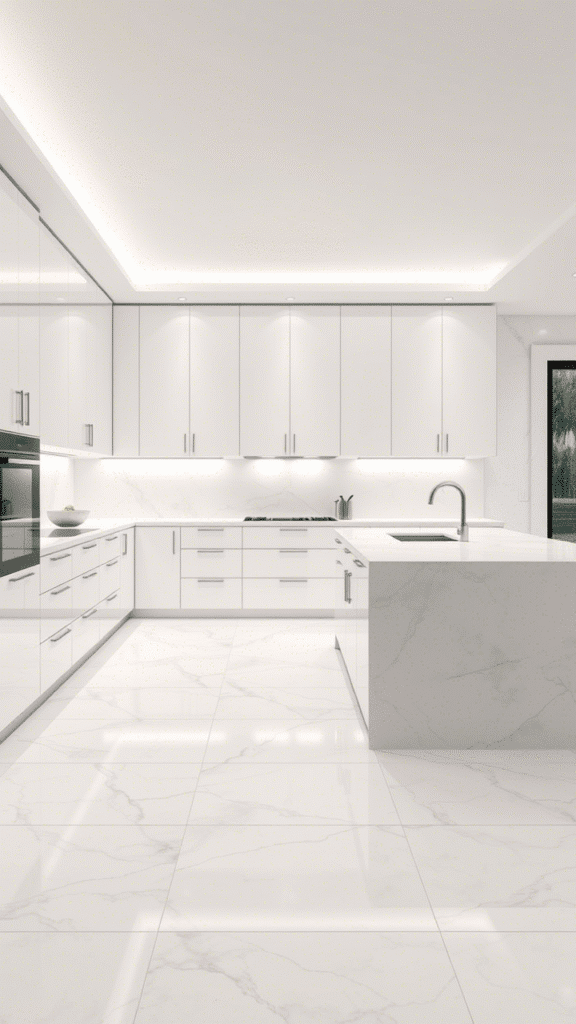 Oversized Format Tiles Create Seamless Surfaces