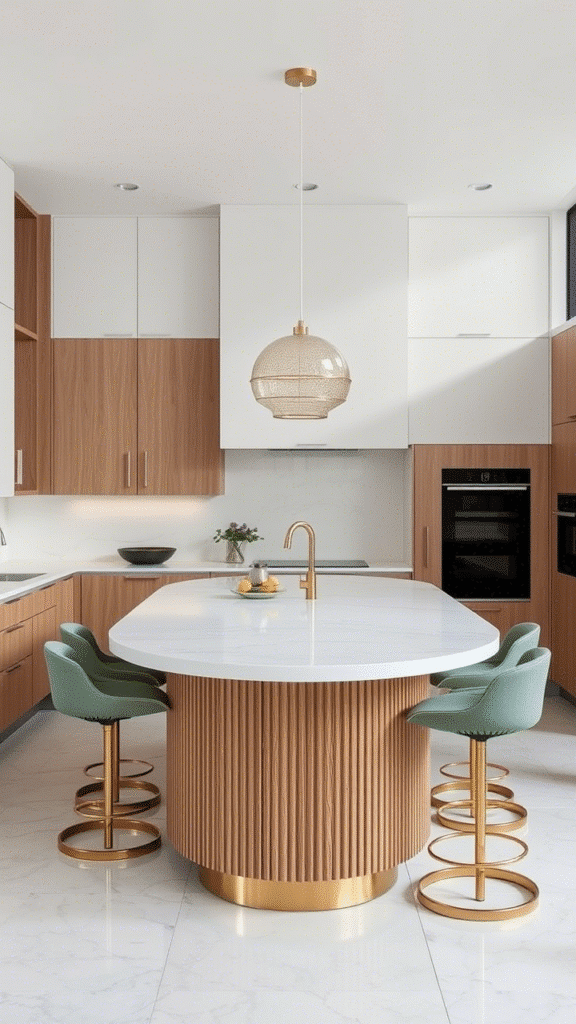 Curved Kitchen Islands Take Center Stage