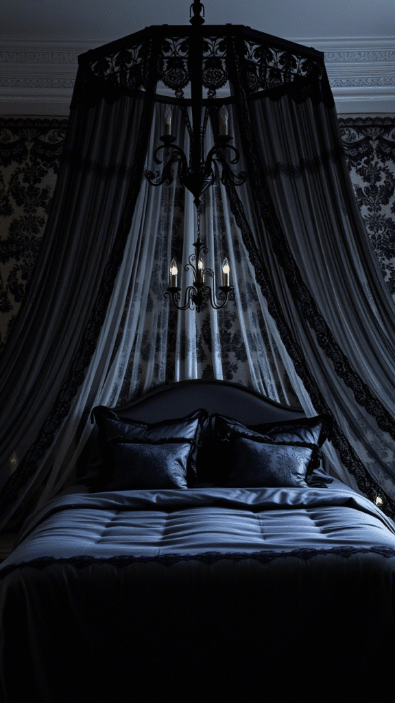 Black Lace Textile Accents