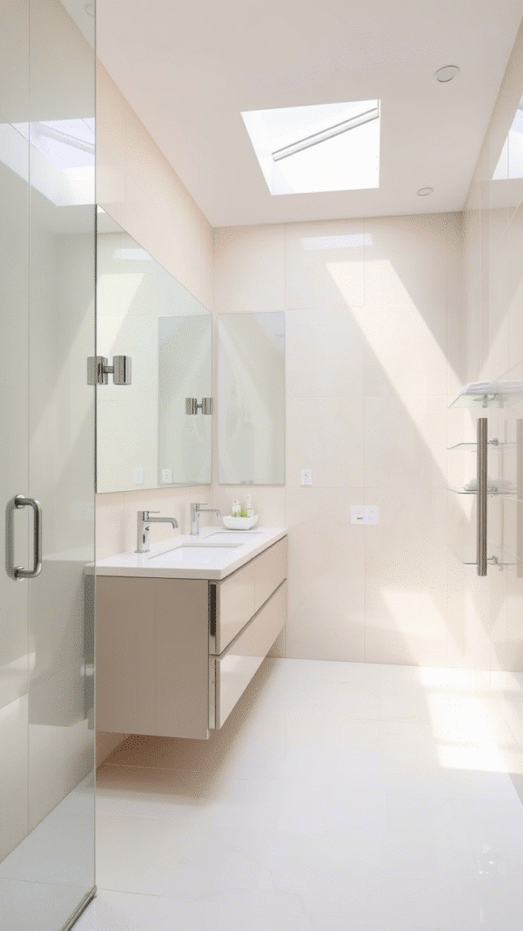 Design with Light Colors and Reflective Surfaces