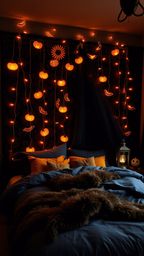 String Lights in Warm Amber Tones