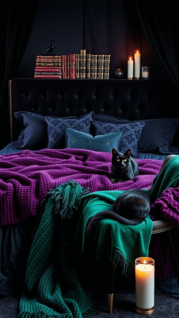 Textured Throw Blankets in Rich Jewel Tones