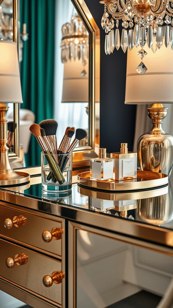Incorporate Metallic Accents for Glamour