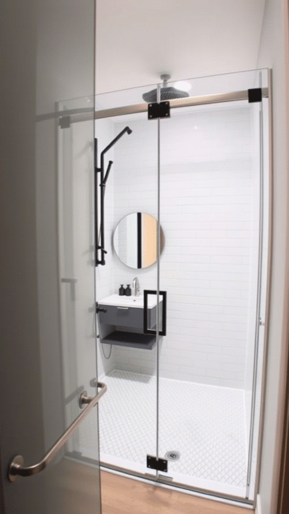 Use Sliding Shower Doors to Save Space
