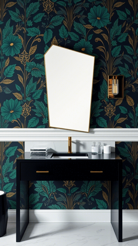 Add Drama with Statement Wallpaper or Backdrop