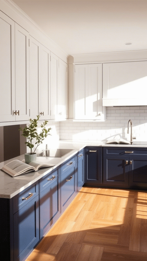 Two-Tone Cabinetry Creates Visual Interest